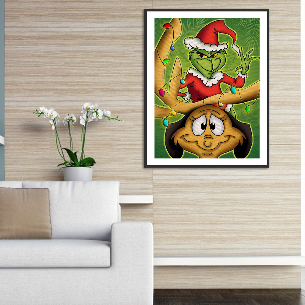 Grinch Monster - Full Round Drill Diamond Painting 30*40CM
