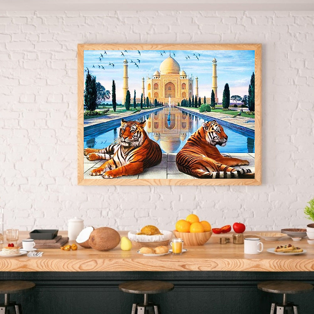 Tiger - Full Round Drill Diamond Painting 40*30CM