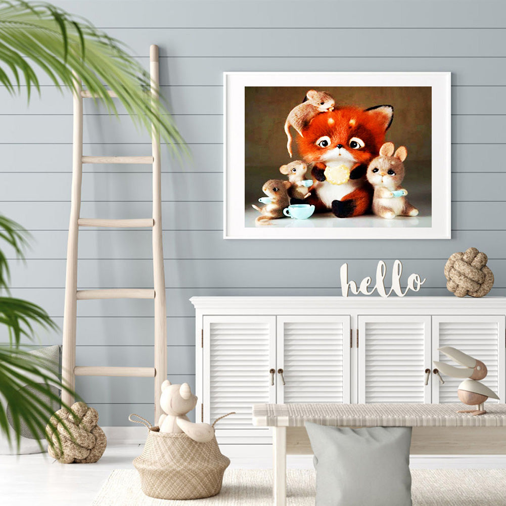 Cute Animal - Full Round Drill Diamond Painting 40*30CM