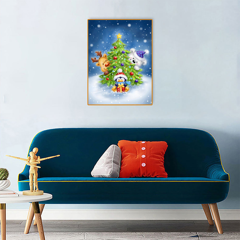 Christmas Tree - Full Round Drill Diamond Painting 30*40CM