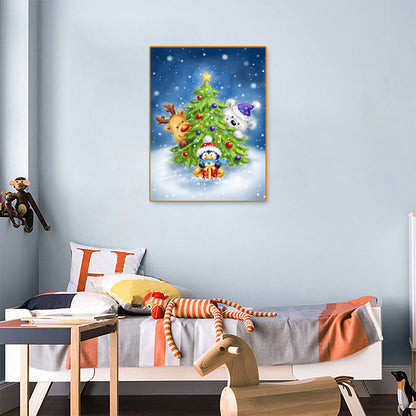 Christmas Tree - Full Round Drill Diamond Painting 30*40CM