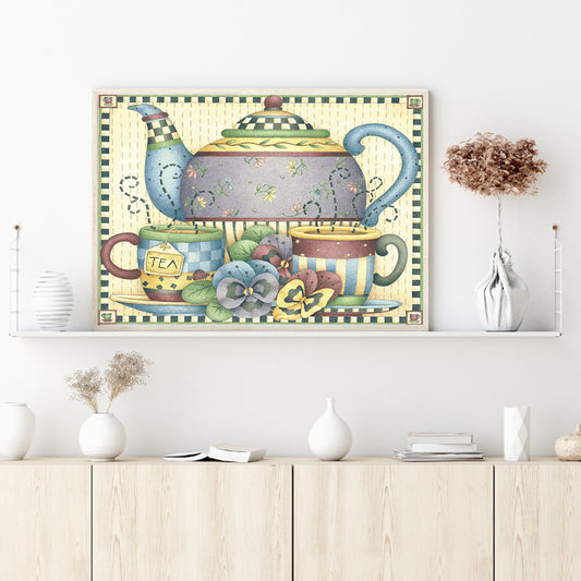 Teapot - Full Round Drill Diamond Painting 40*30CM