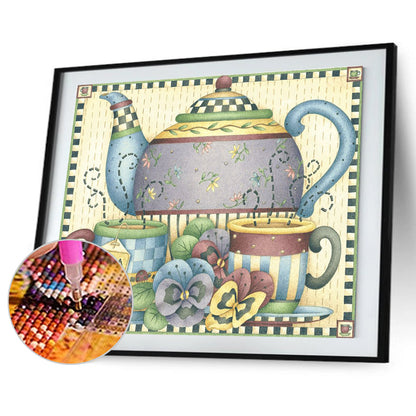 Teapot - Full Round Drill Diamond Painting 40*30CM
