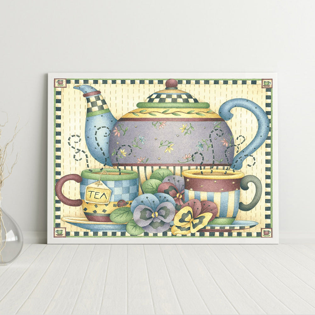 Teapot - Full Round Drill Diamond Painting 40*30CM