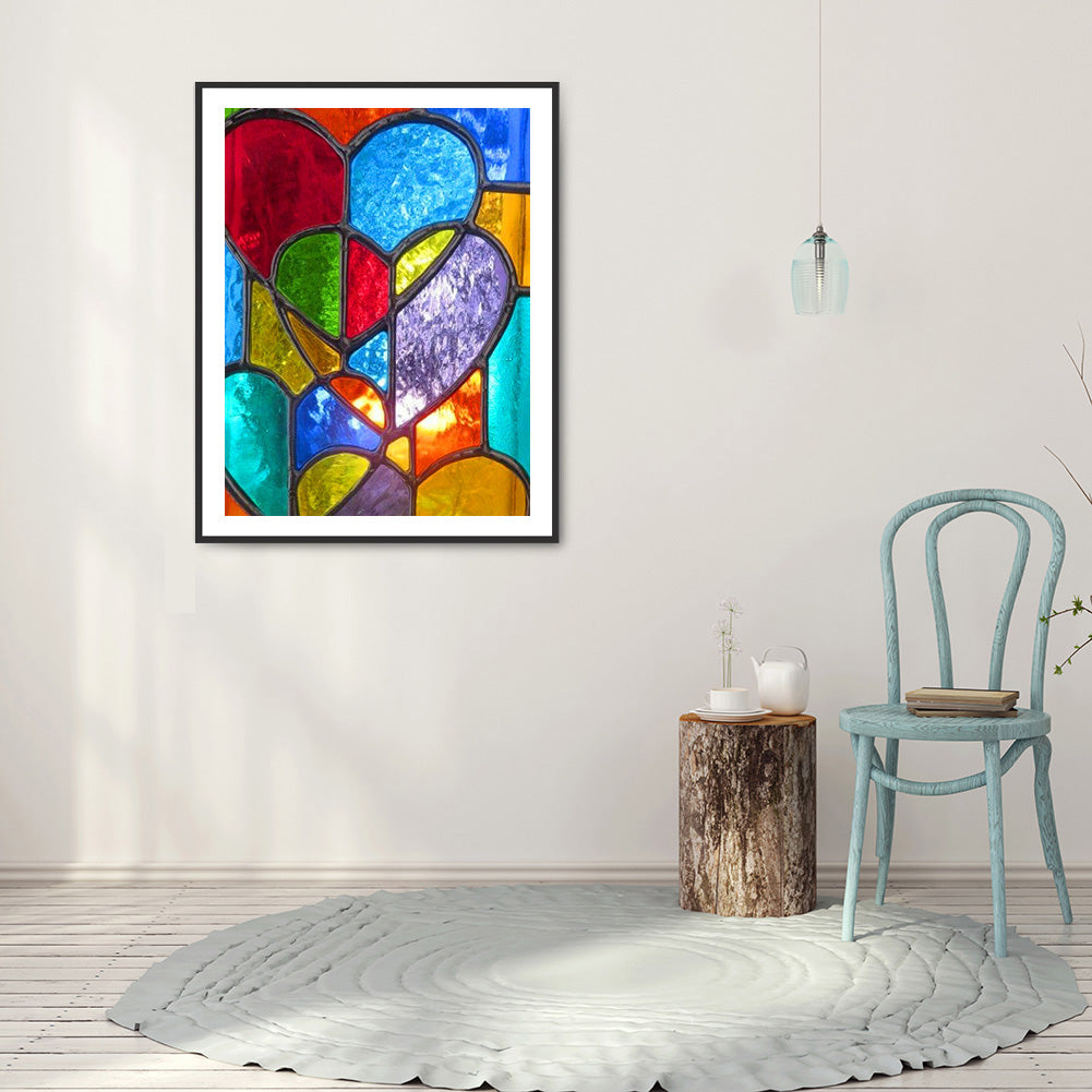 Cartoon Heart - Full Round Drill Diamond Painting 30*40CM