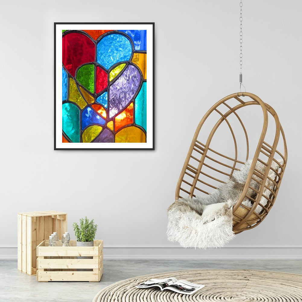 Cartoon Heart - Full Round Drill Diamond Painting 30*40CM