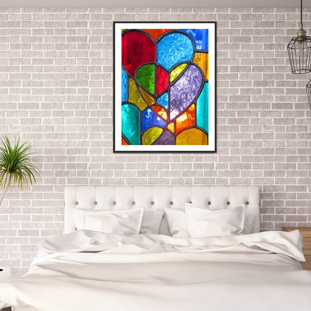 Cartoon Heart - Full Round Drill Diamond Painting 30*40CM