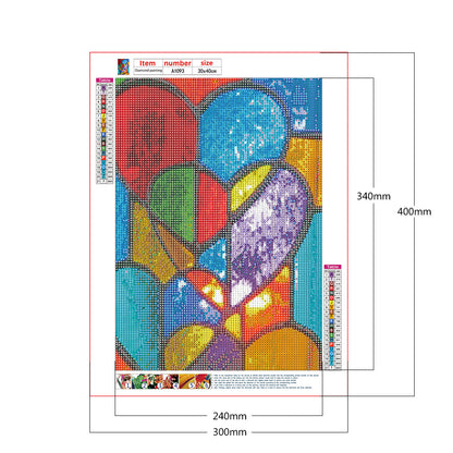 Cartoon Heart - Full Round Drill Diamond Painting 30*40CM