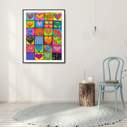 Cartoon Heart - Full Round Drill Diamond Painting 30*40CM