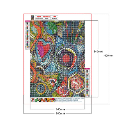 Cartoon Heart - Full Round Drill Diamond Painting 30*40CM