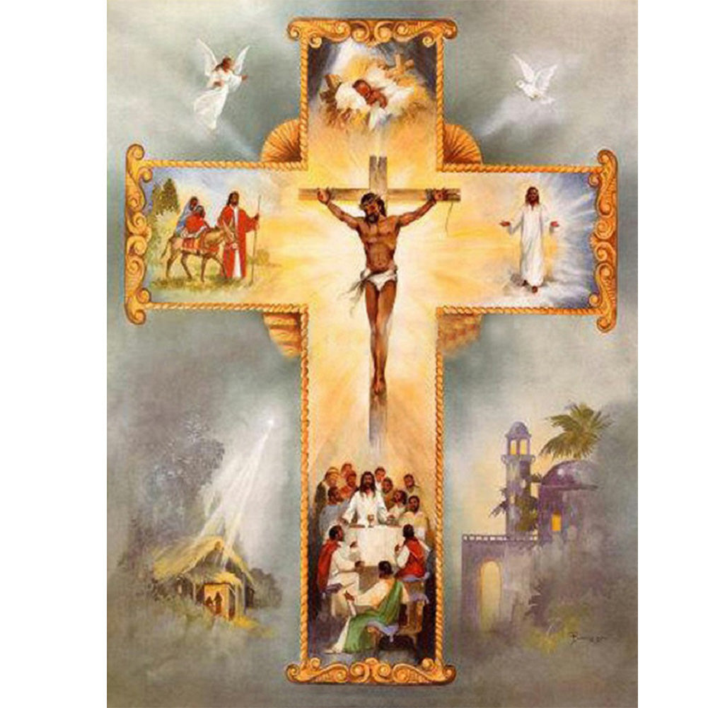 Jesus Cross - Full Square Drill Diamond Painting 30*40CM