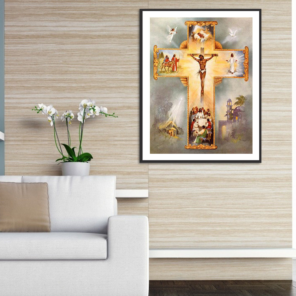 Jesus Cross - Full Square Drill Diamond Painting 30*40CM