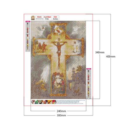 Jesus Cross - Full Square Drill Diamond Painting 30*40CM