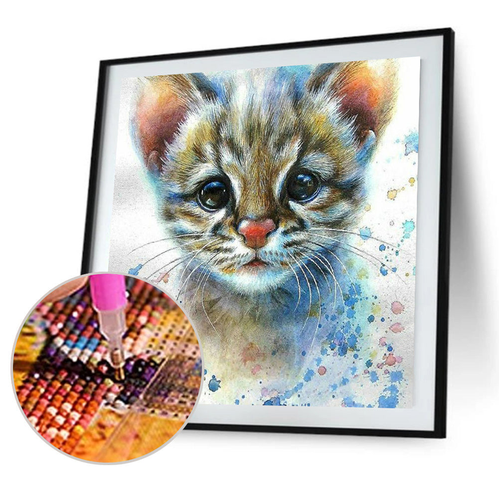 Cute Cat - Full Round Drill Diamond Painting 30*30CM