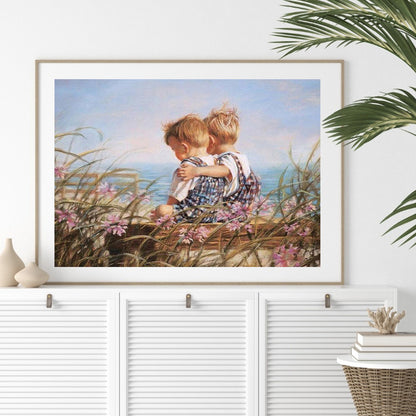 Hug Child - Full Round Drill Diamond Painting 40*30CM