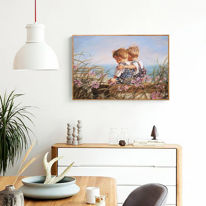 Hug Child - Full Round Drill Diamond Painting 40*30CM