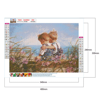 Hug Child - Full Round Drill Diamond Painting 40*30CM