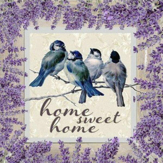 Lavender Bird - Full Round Drill Diamond Painting 30*30CM