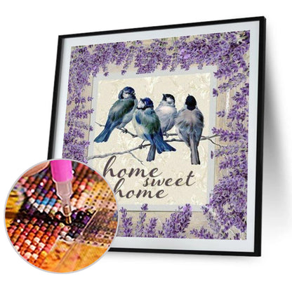 Lavender Bird - Full Round Drill Diamond Painting 30*30CM