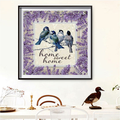 Lavender Bird - Full Round Drill Diamond Painting 30*30CM