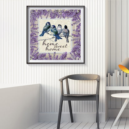 Lavender Bird - Full Round Drill Diamond Painting 30*30CM