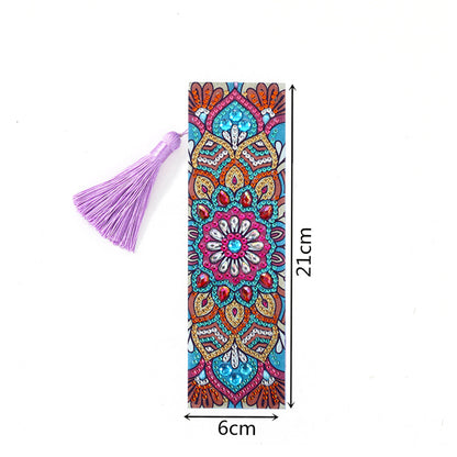 DIY Retro Mandala Diamond Painting Bookmark Special Shaped Tassel Crafts