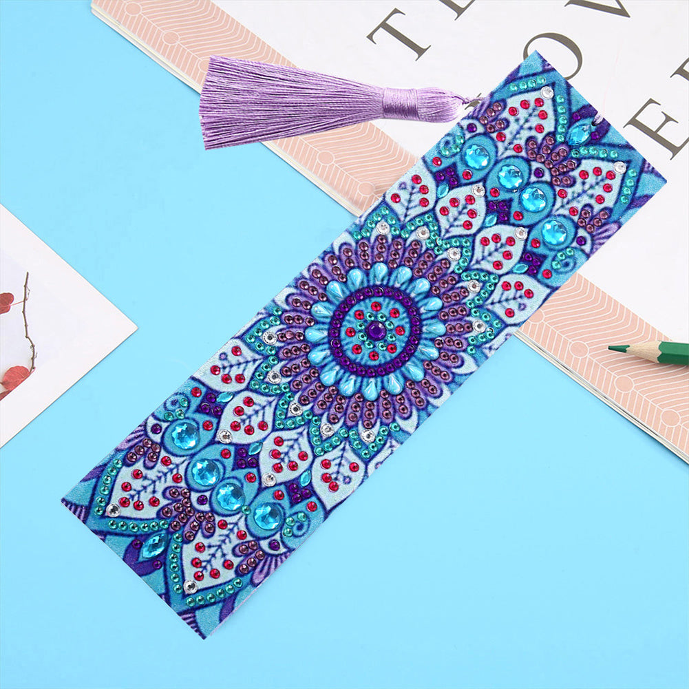 DIY Retro Mandala Diamond Painting Bookmark Special Shaped Tassel Crafts