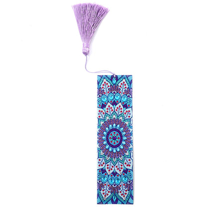 DIY Retro Mandala Diamond Painting Bookmark Special Shaped Tassel Crafts