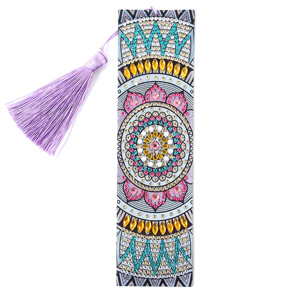 DIY Retro Mandala Diamond Painting Bookmark Special Shaped Tassel Crafts