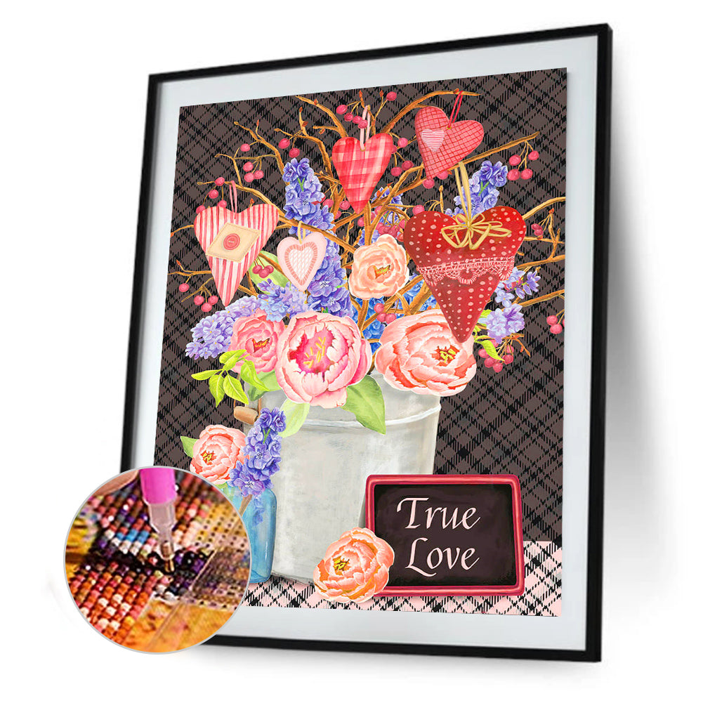 Valentines Day - Full Round Drill Diamond Painting 30*40CM