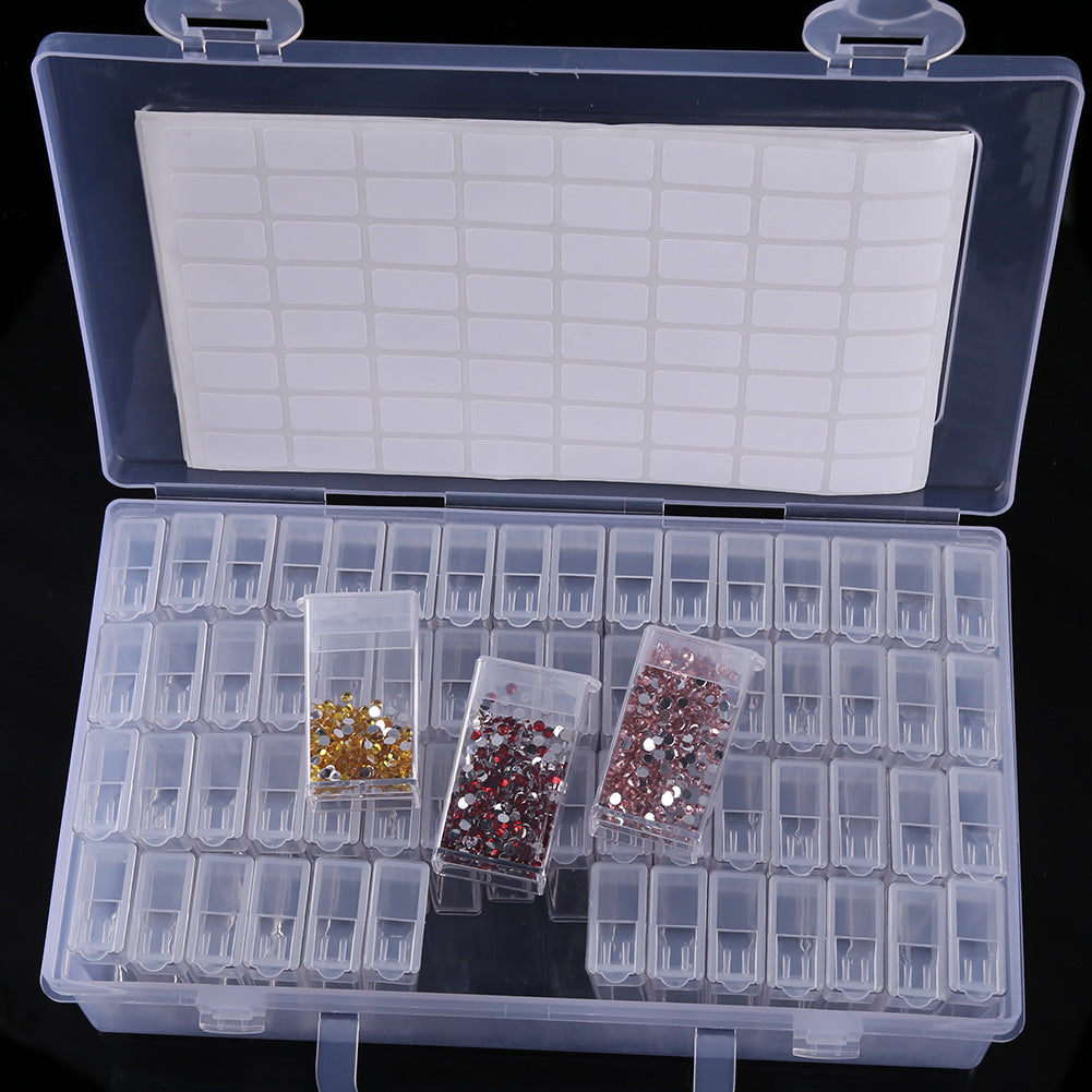 Diamond Painting Box Multi Grid Transparent Plastic Rhinestone Storage Case