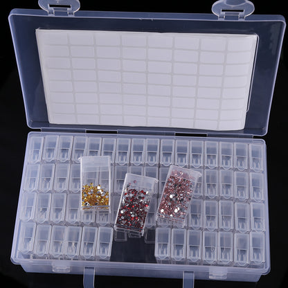 Diamond Painting Box Multi Grid Transparent Plastic Rhinestone Storage Case