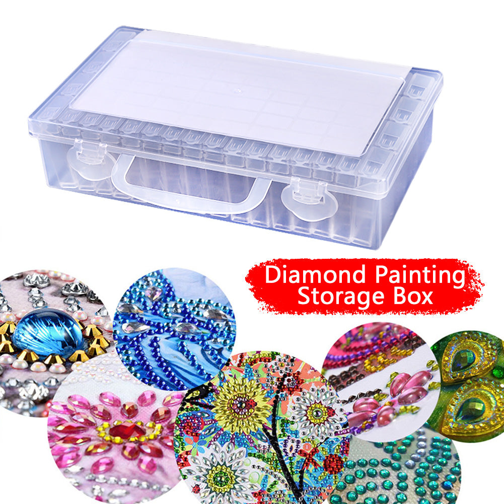 Diamond Painting Box Multi Grid Transparent Plastic Rhinestone Storage Case
