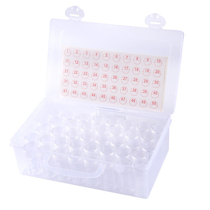 Diamond Painting Box Multi Grid Transparent Plastic Rhinestone Storage Case