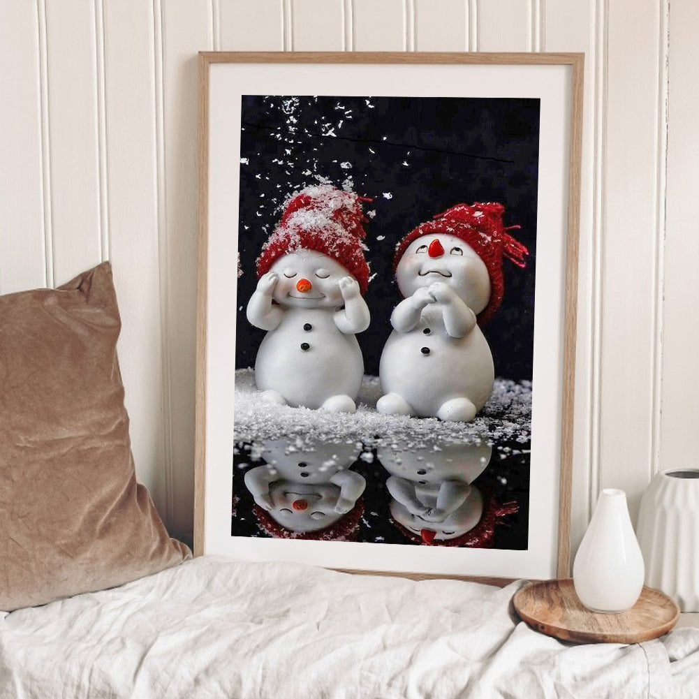 Snowmen - Full Round Drill Diamond Painting 35*50CM