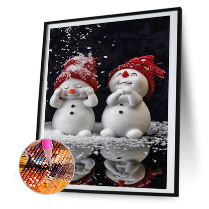 Snowmen - Full Round Drill Diamond Painting 35*50CM