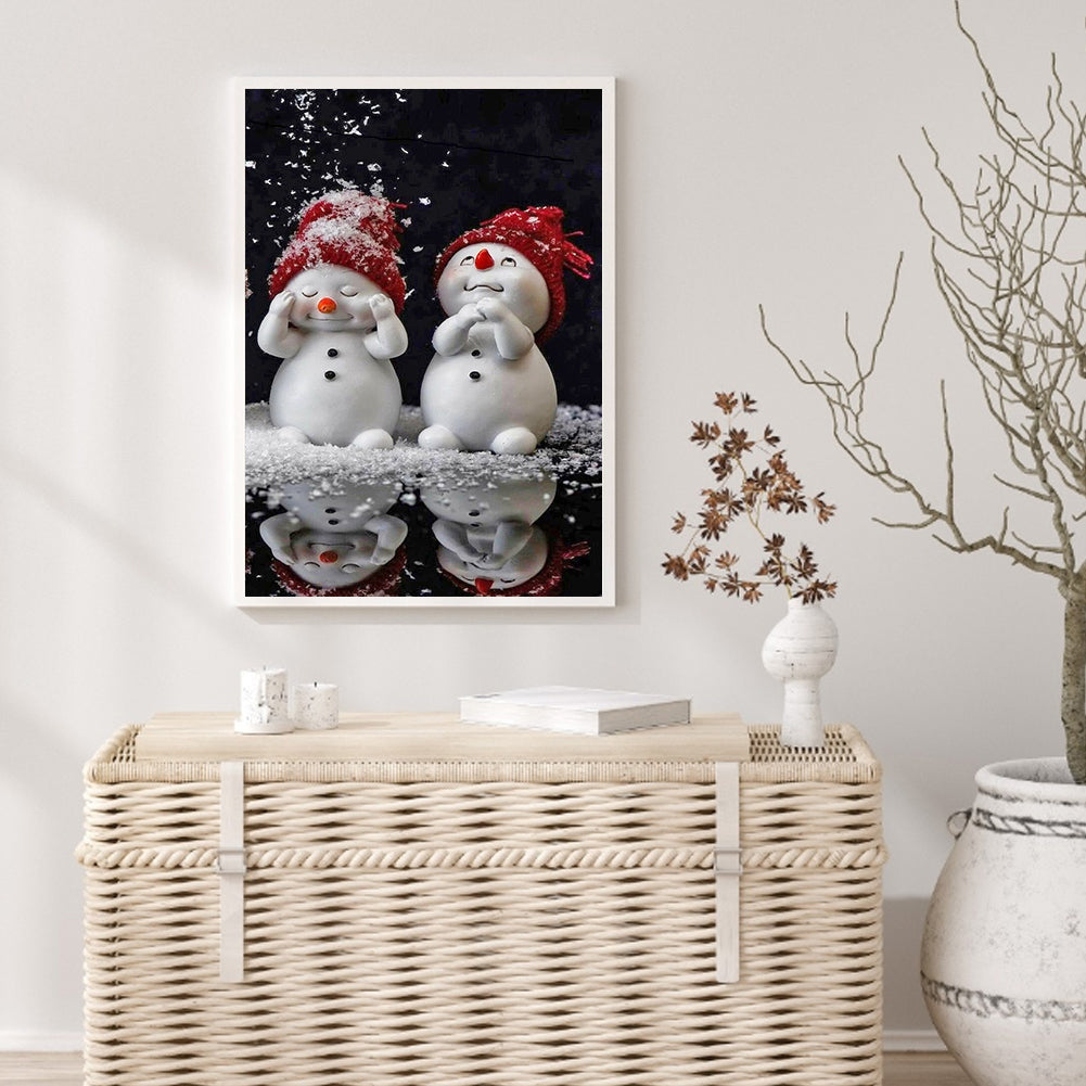 Snowmen - Full Round Drill Diamond Painting 35*50CM