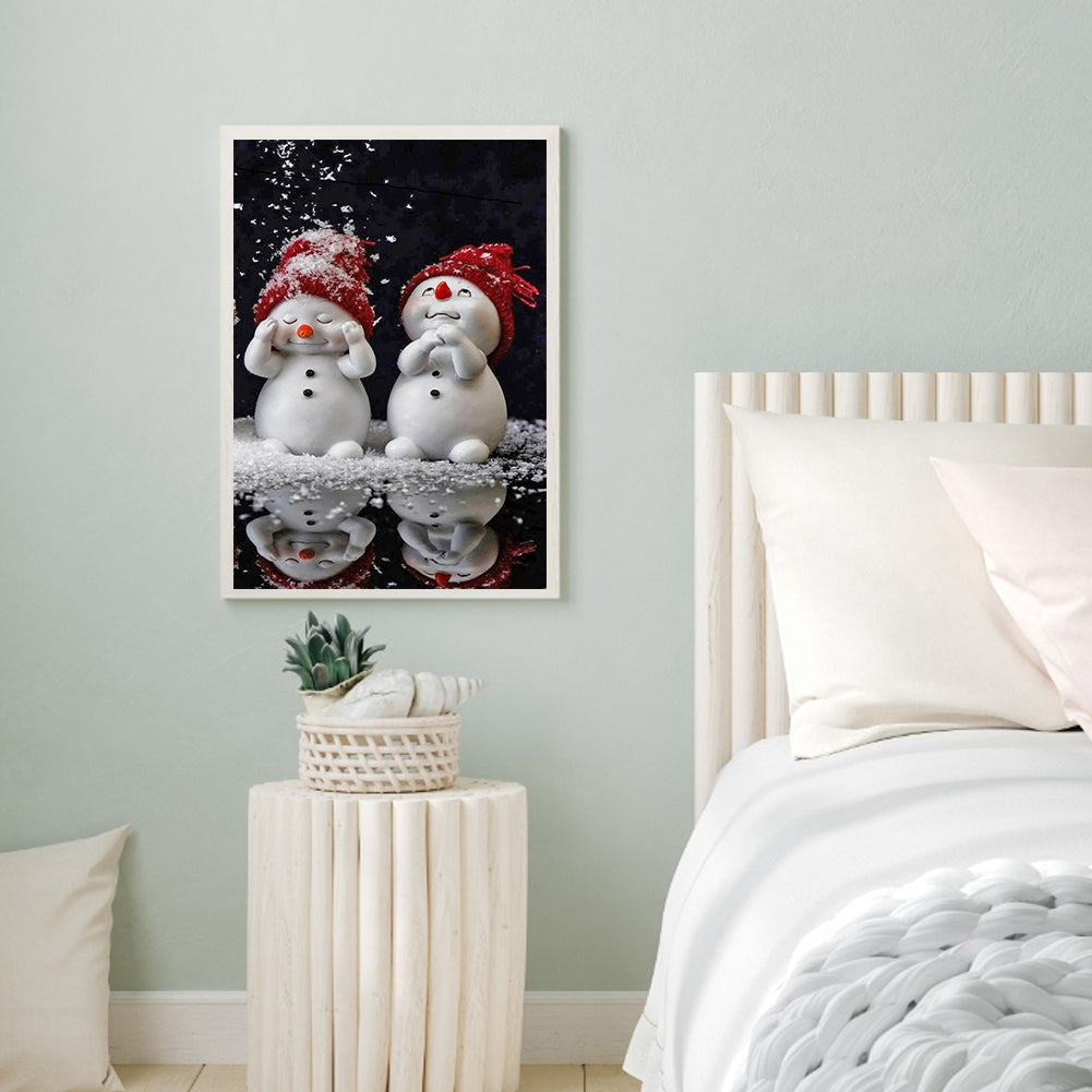 Snowmen - Full Round Drill Diamond Painting 35*50CM