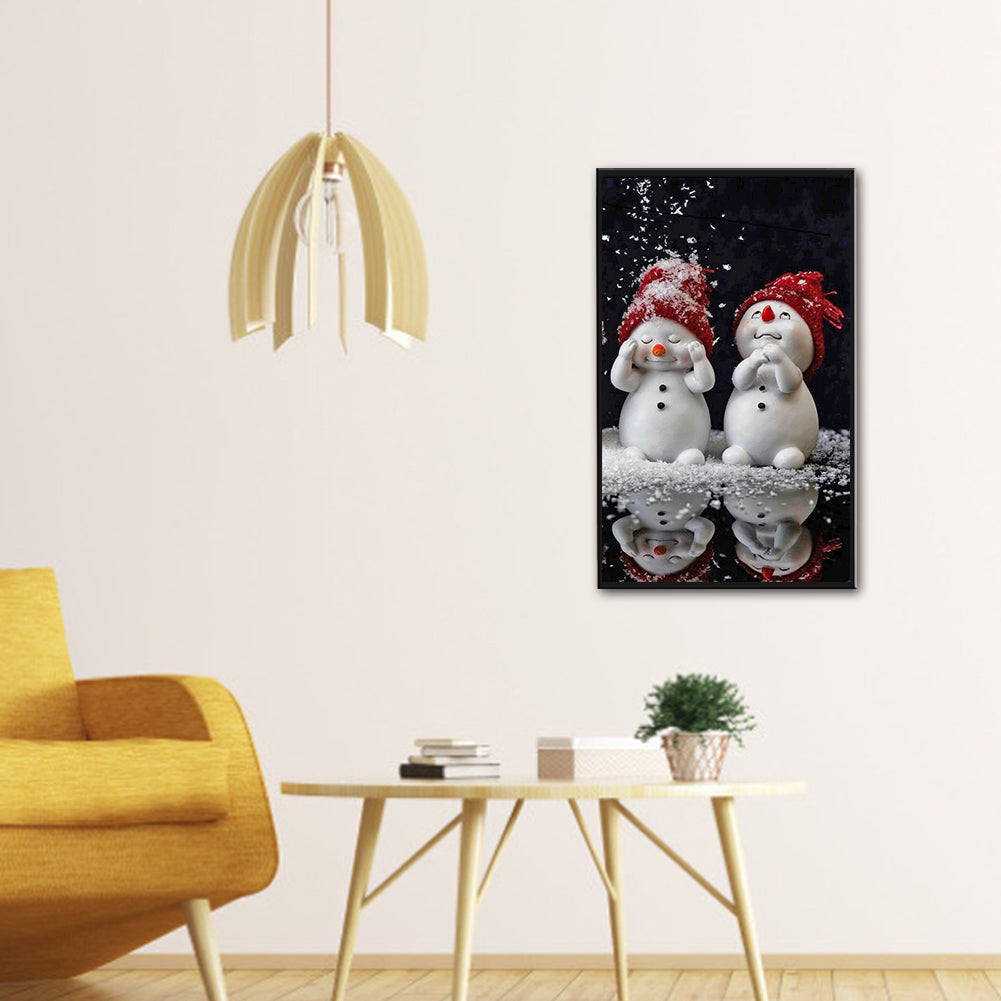 Snowmen - Full Round Drill Diamond Painting 35*50CM