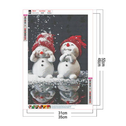 Snowmen - Full Round Drill Diamond Painting 35*50CM