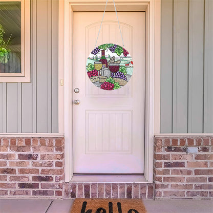 5D DIY Special Shaped Diamond Painting Pendant Kit Rhinestone Round Charm