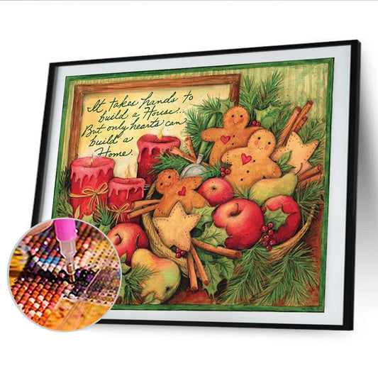 Gingerbread Man - Full Round Drill Diamond Painting 40*30CM