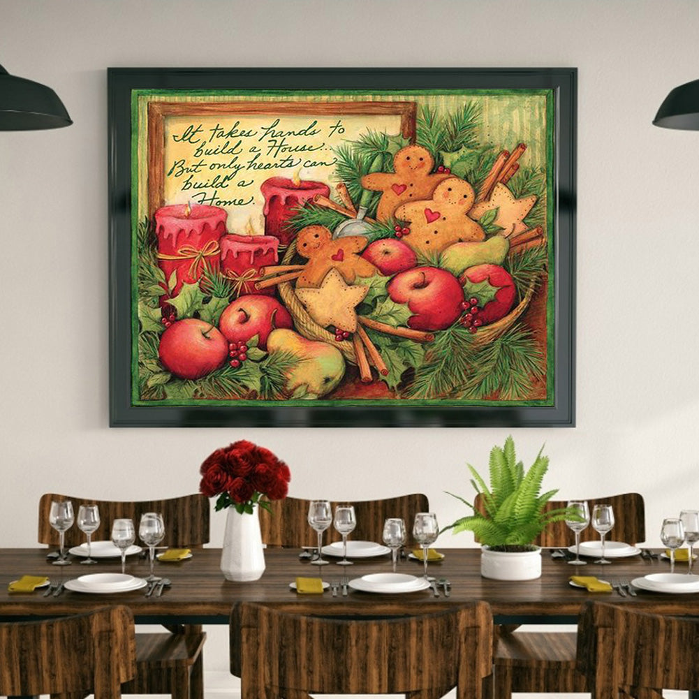 Gingerbread Man - Full Round Drill Diamond Painting 40*30CM