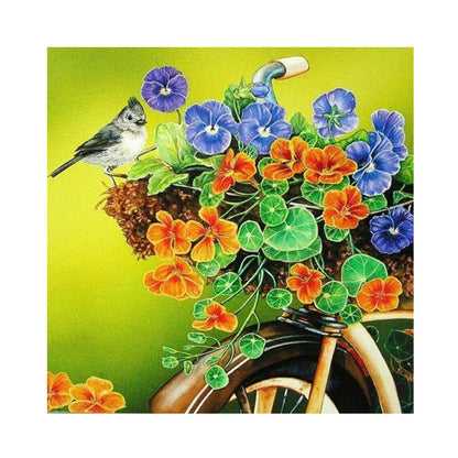 Flower Bird - Full Round Drill Diamond Painting 40*40CM