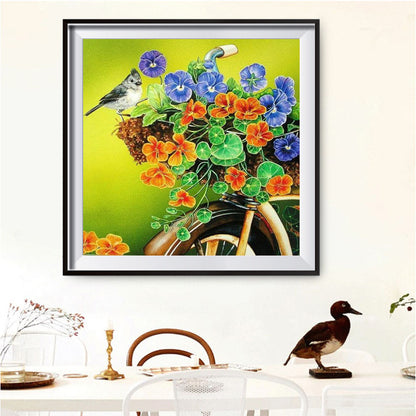 Flower Bird - Full Round Drill Diamond Painting 40*40CM