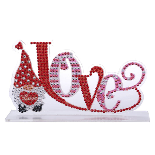 DIY Crystal Diamond Painting Rhinestone Valentines Day Desk Ornaments Kit