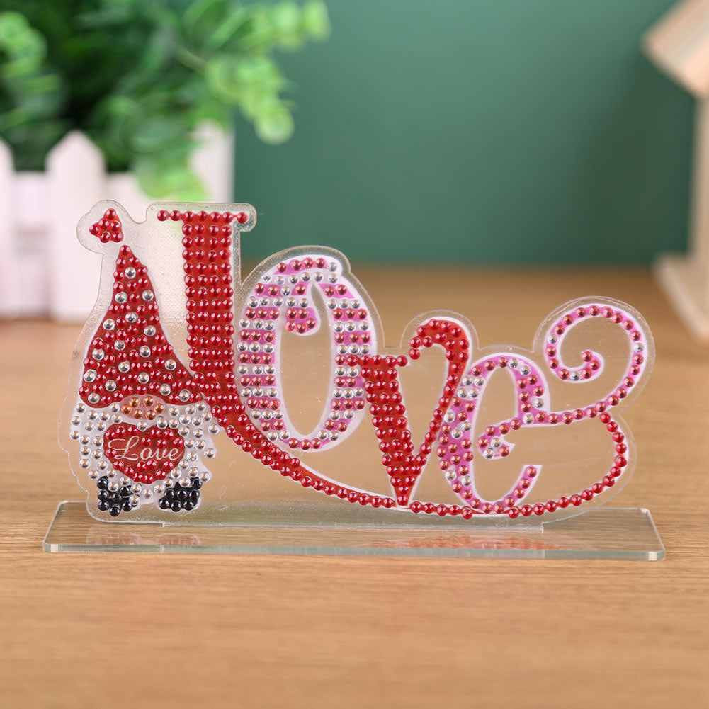 DIY Crystal Diamond Painting Rhinestone Valentines Day Desk Ornaments Kit