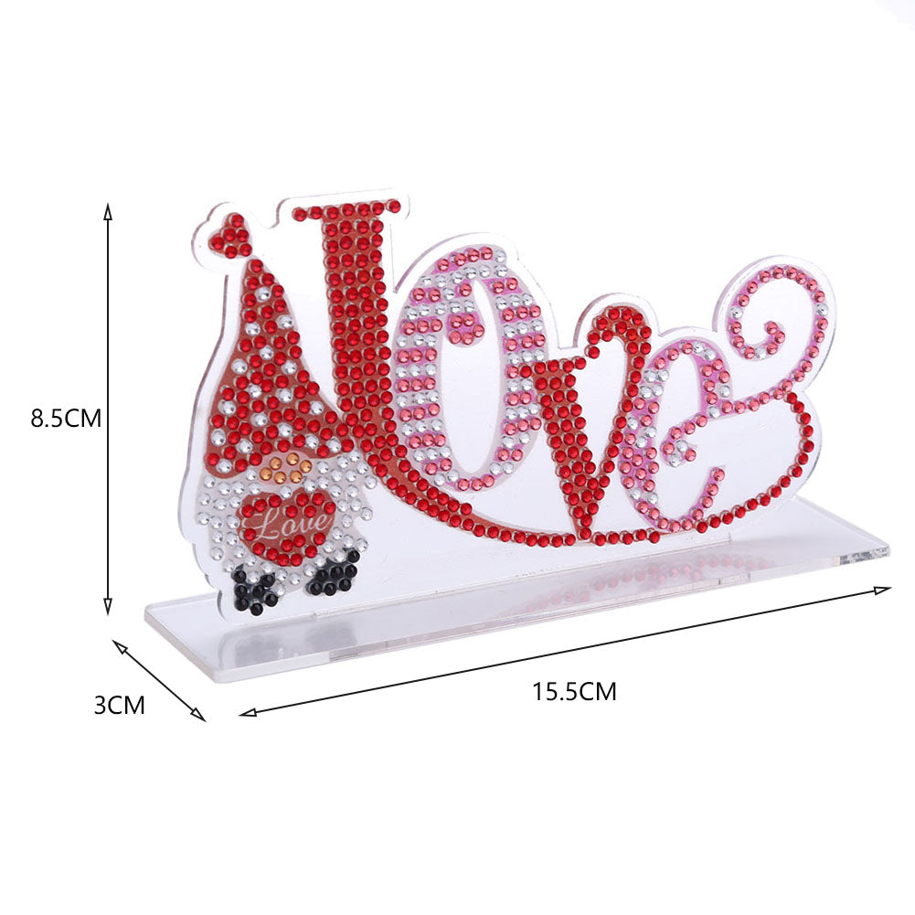 DIY Crystal Diamond Painting Rhinestone Valentines Day Desk Ornaments Kit