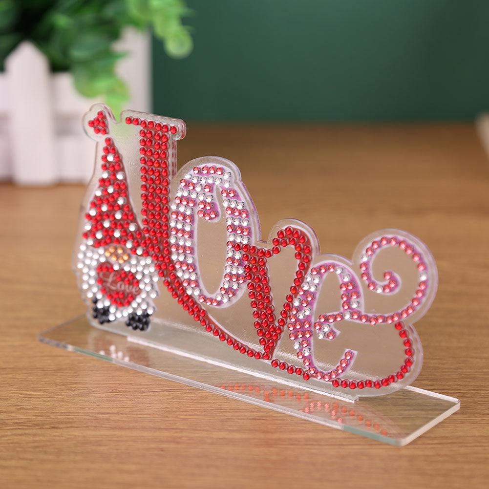 DIY Crystal Diamond Painting Rhinestone Valentines Day Desk Ornaments Kit