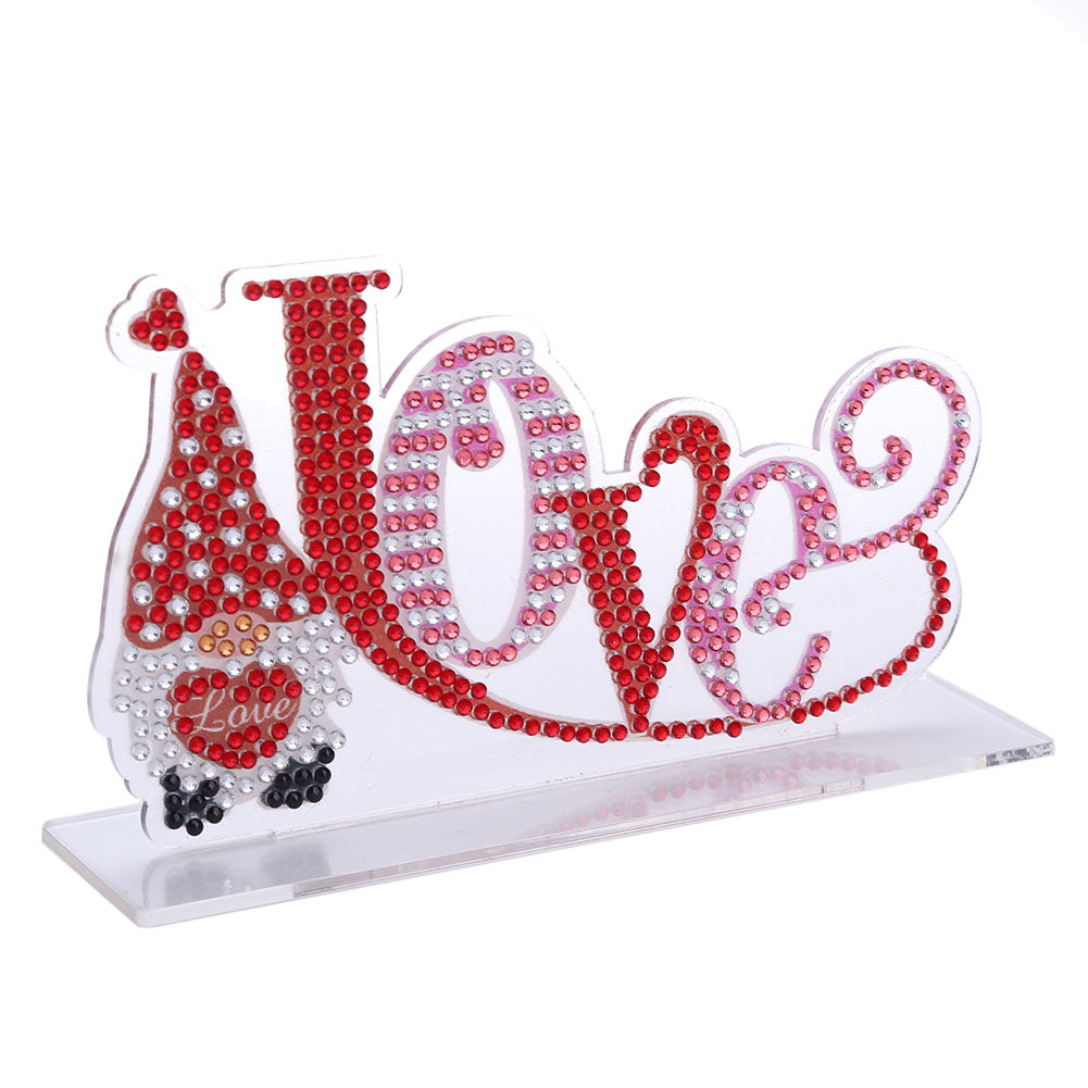 DIY Crystal Diamond Painting Rhinestone Valentines Day Desk Ornaments Kit